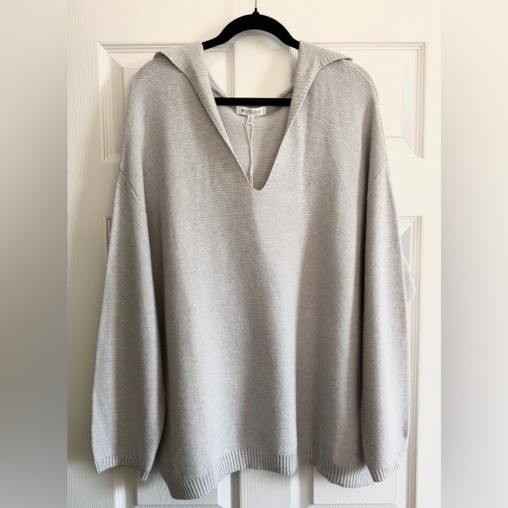 NWT Workshop Republic Clothing Light Gray Knit Top